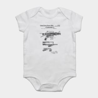 Colt Automatic Rifle Patent Black Baby Bodysuit